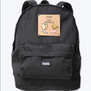 New Pink Victoria’s Secret black backpack